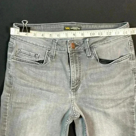 Lee’s women’s 5 regular fit, mid-rise, straight leg 5 pocket jeans size 8 short - Picture 7 of 9